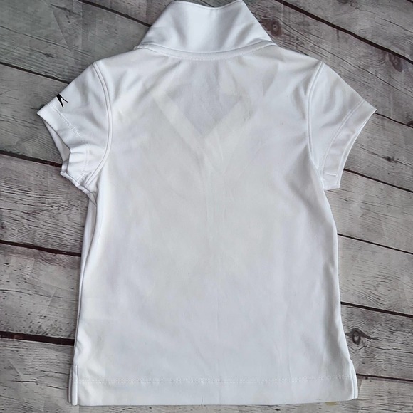 EUC Girls XS Slazenger White Collared VNeck SS Golf Polo - Picture 6 of 7
